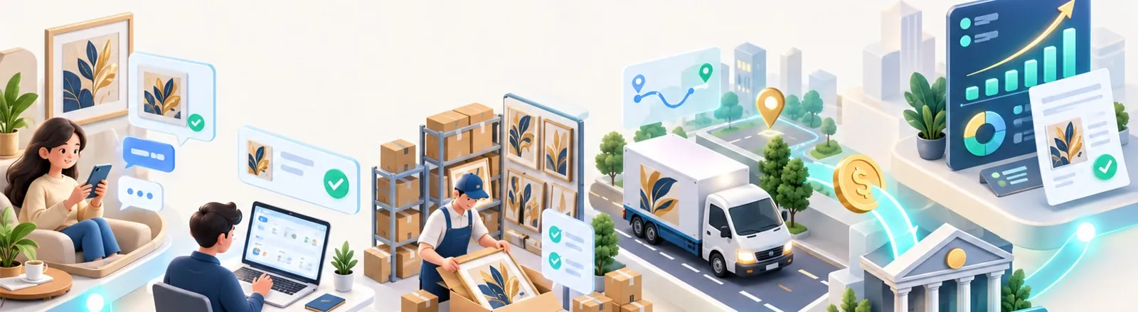 Order flow from chat to delivery and payment